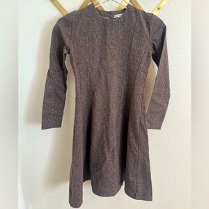 Petit Clair Brooke Dress Heather Brown Cocoa 12 Classic Preppy Longsleeve